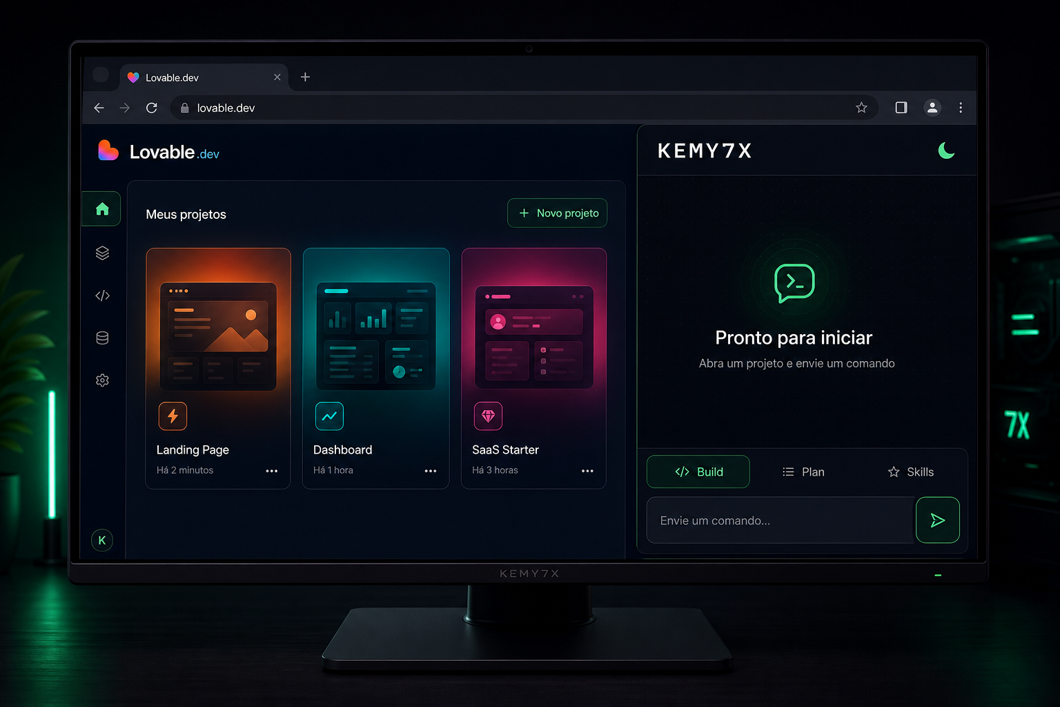 System Kemy em ação dentro do Lovable